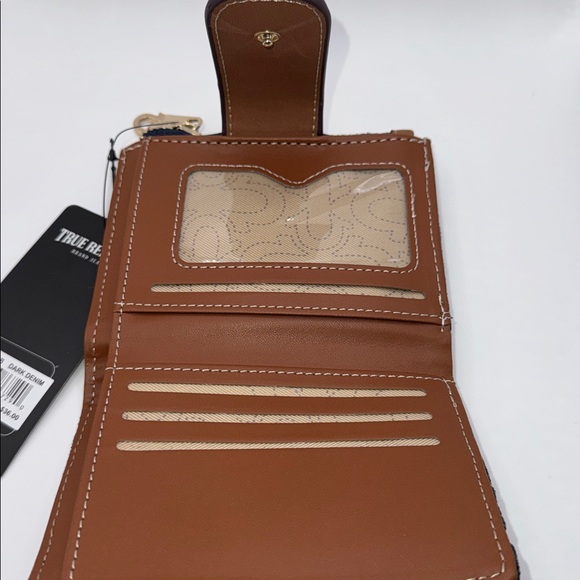 True Religion Denim and Brown Small Wallet - Picture 3 of 6